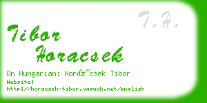 tibor horacsek business card